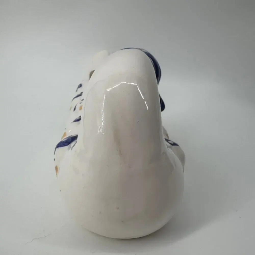 Vintage Goose Cracker Dish Ceramic Country Kitchen Blue Bonnet Goose Goslings